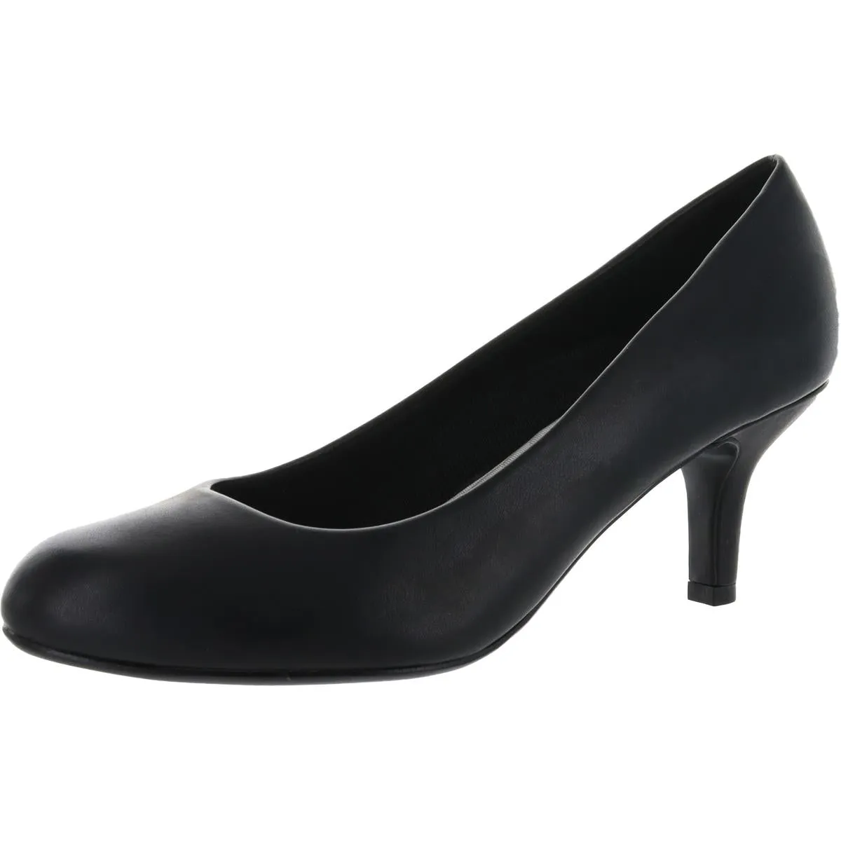 Passion Womens Faux Leather Comfort Dress Heels