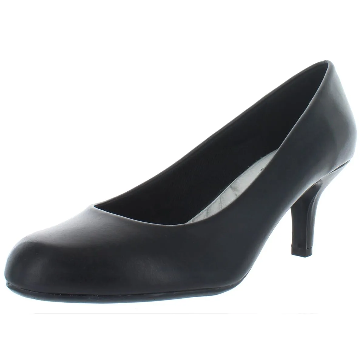 Passion Womens Solid Round Toe Pumps
