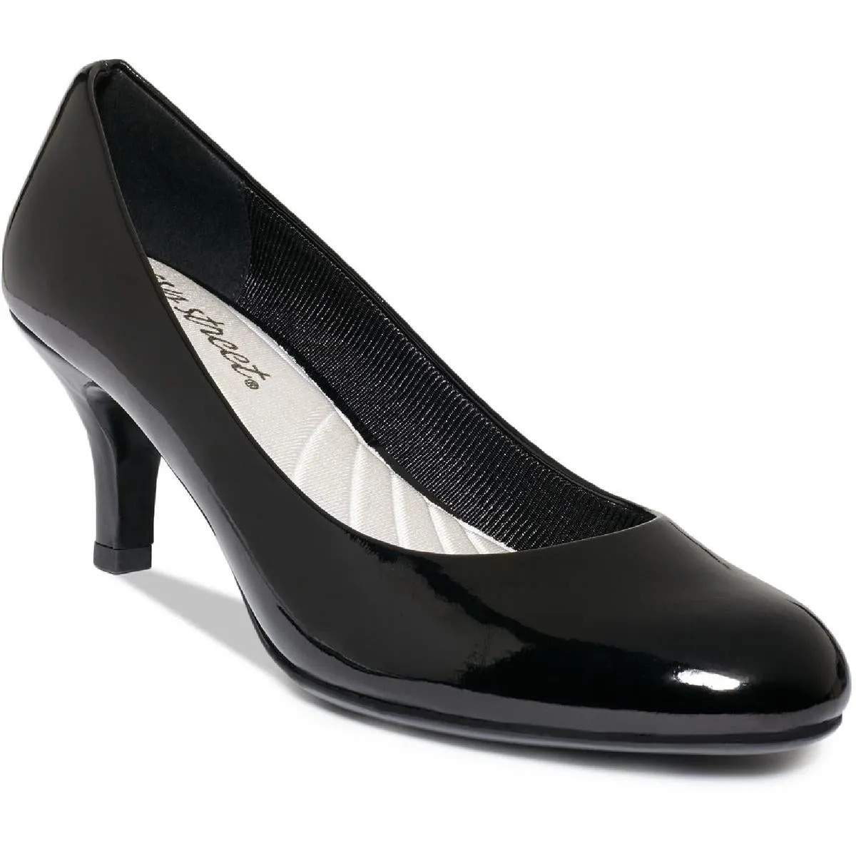 Passion Womens Solid Round Toe Pumps