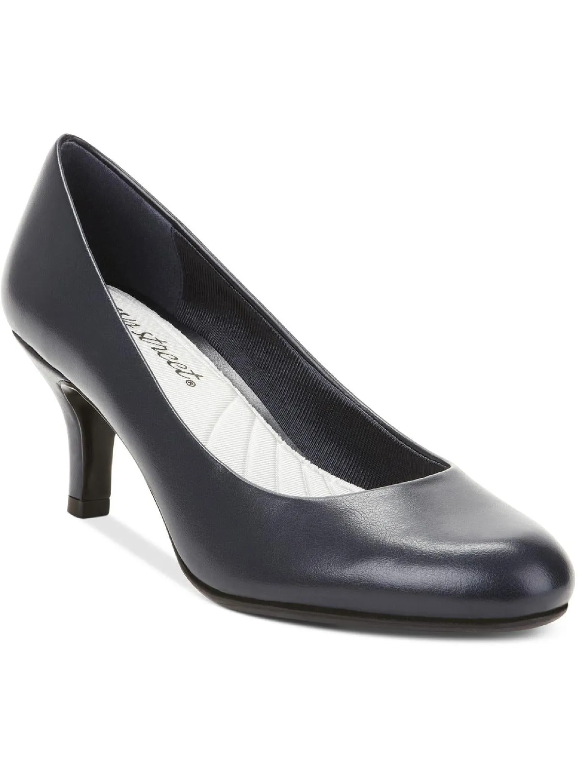 Passion Womens Solid Round Toe Pumps