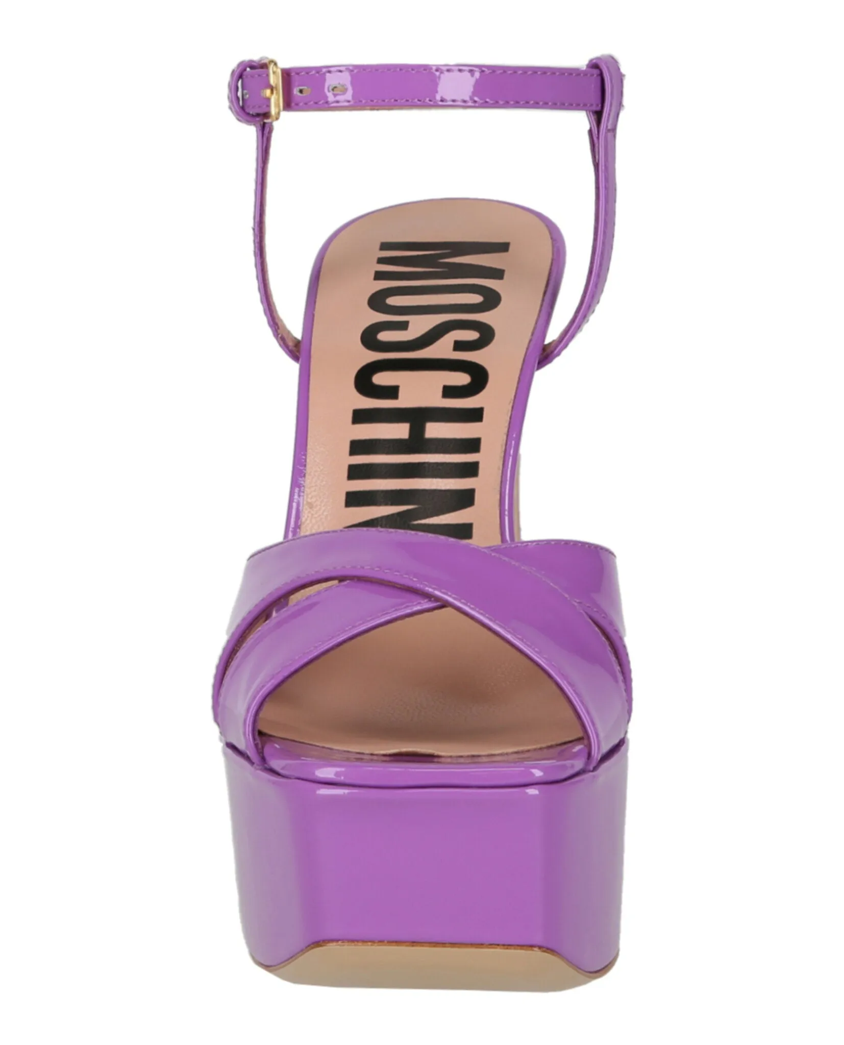 Patent Leather Platform Heeled Sandals