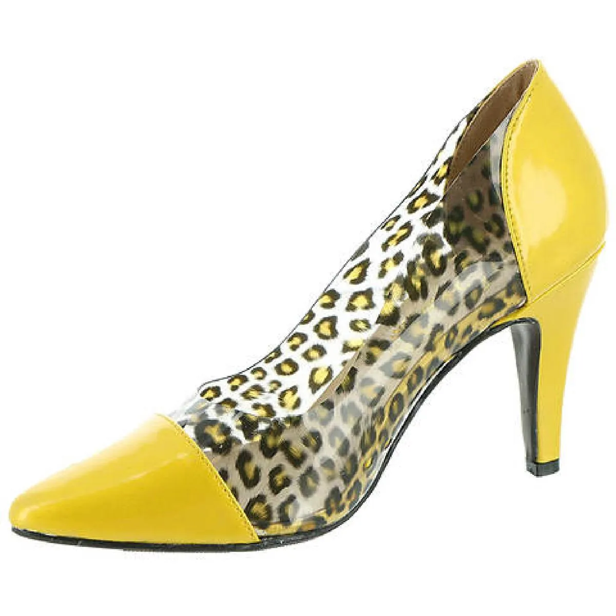 Paulina Womens Animal Print Pointed Toe Pumps