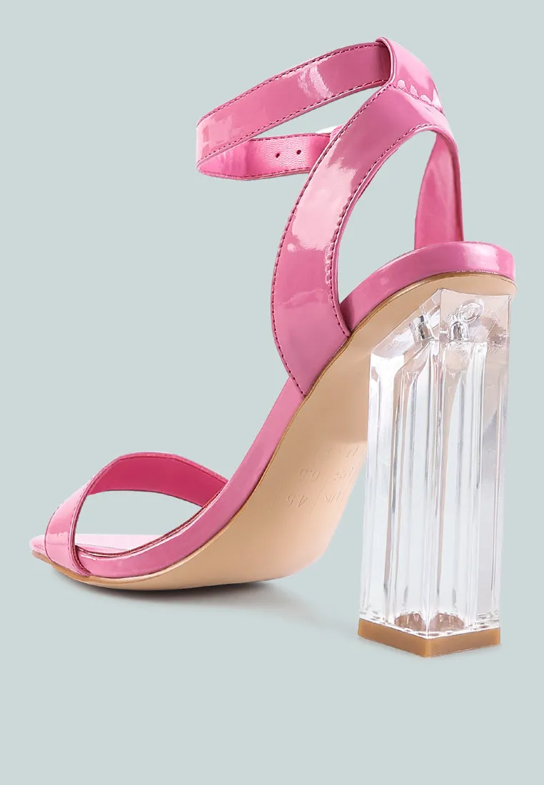 poloma chunky clear high heeled sandals