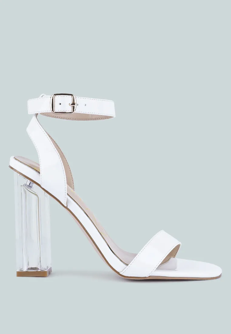 poloma chunky clear high heeled sandals