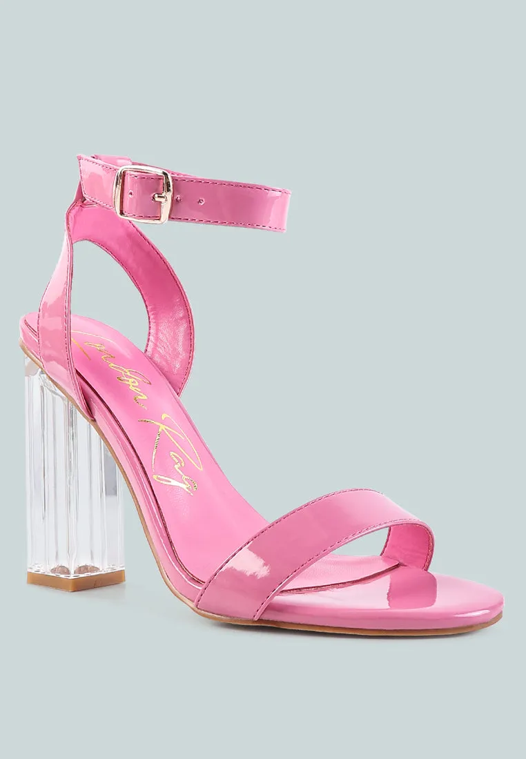 poloma chunky clear high heeled sandals