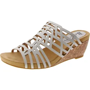 Pretty Womens Slip On Open Toe Wedge Heels