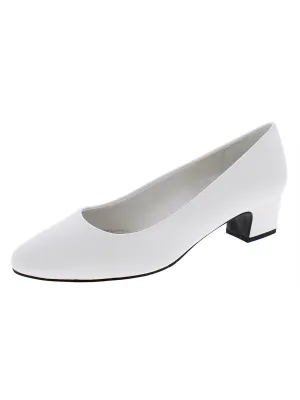Prim Womens Faux Leather Slip On Pumps