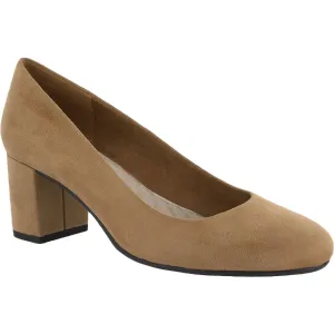 Proper Womens Faux Suede Slip On Heels