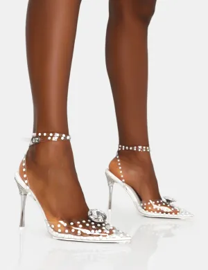 PUBLIC DESIRE - ASSCHER WHITE HEELS