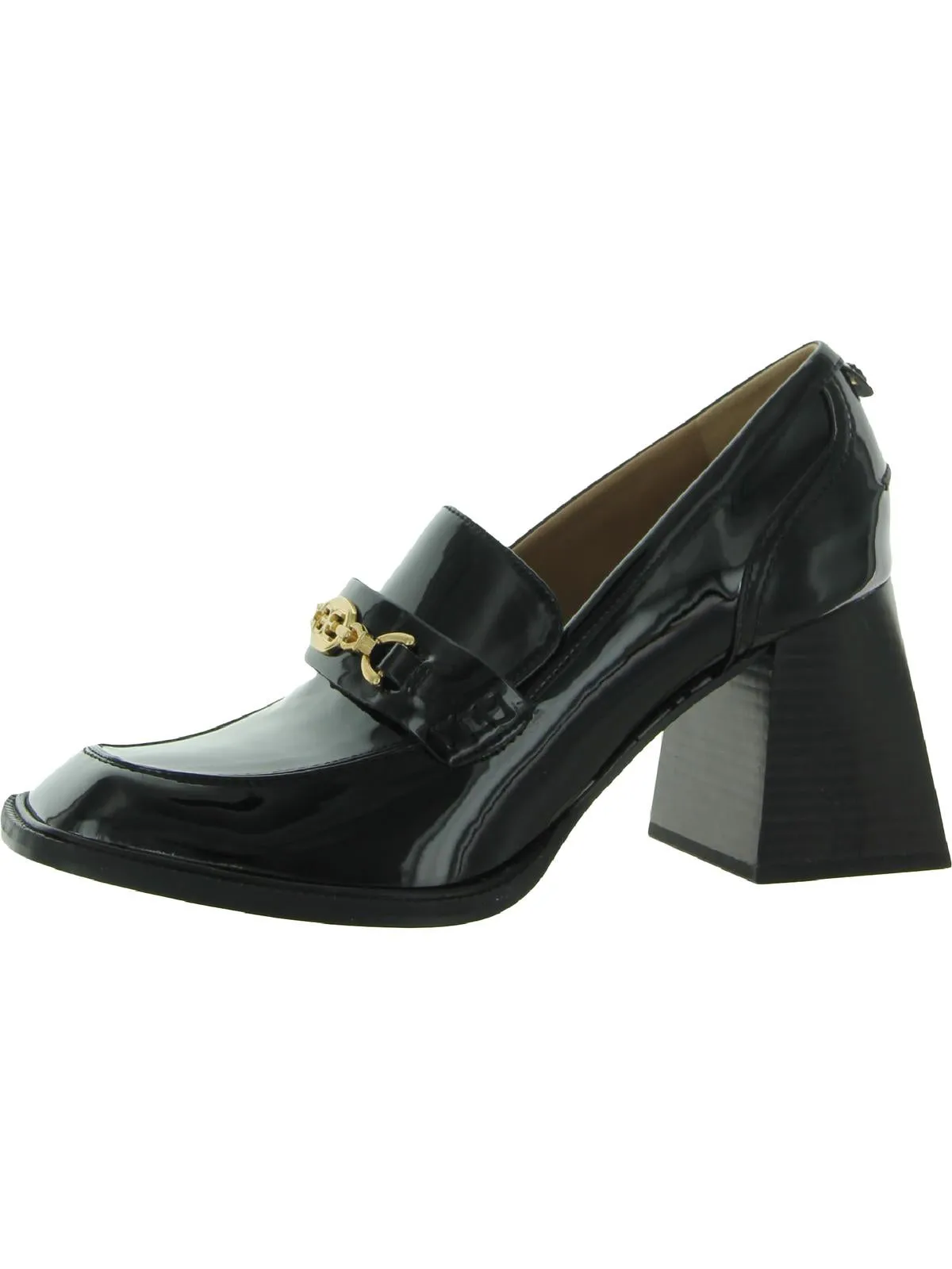 Quincy Womens Square Toe Loafer Heels