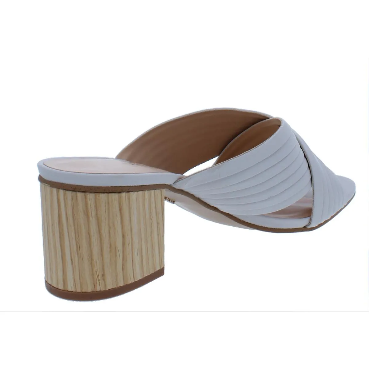 Ray Womens Pleated Leather Mules