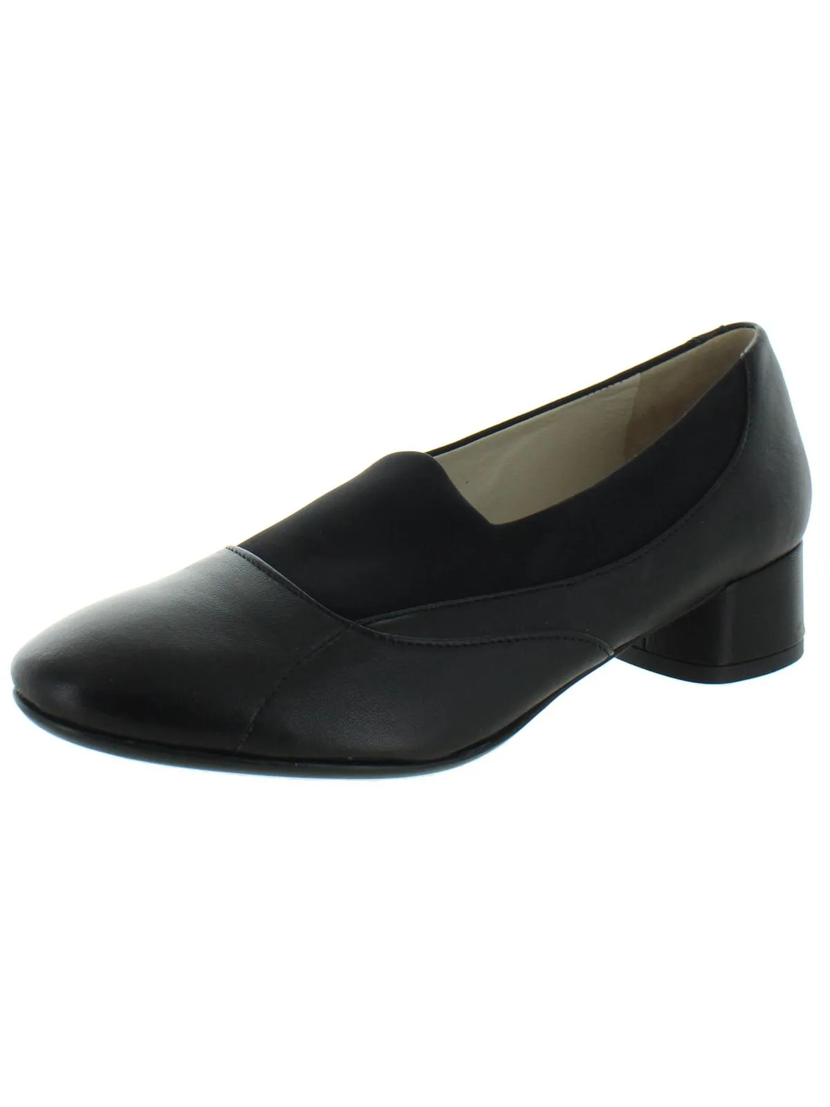 Recanati Womens Block Heel Round Toe Pumps