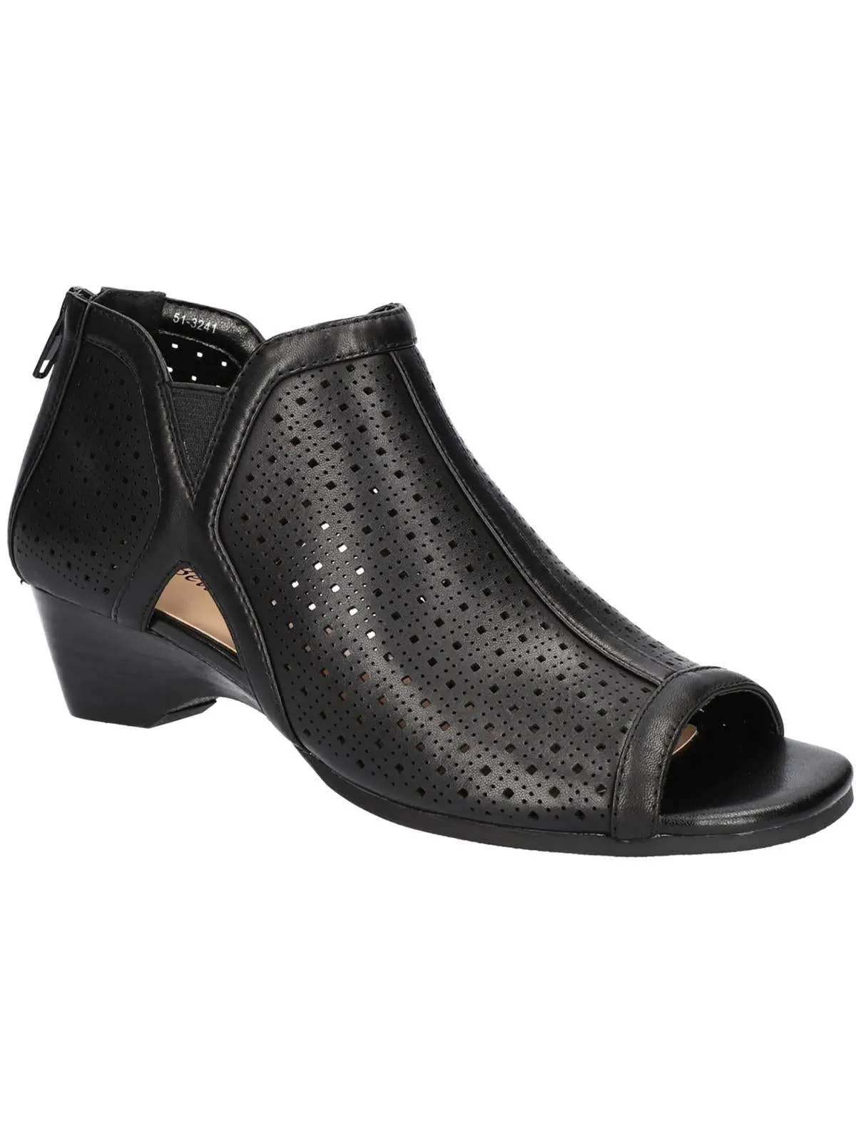 Remy Womens Open Toe Zip Back Wedge Heels