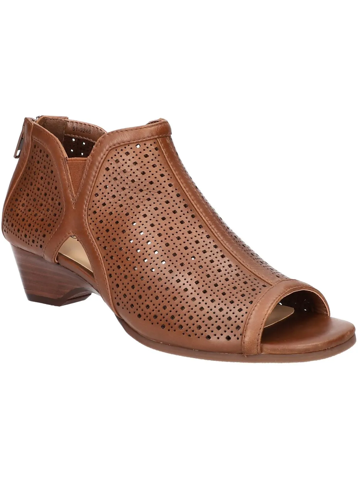Remy Womens Open Toe Zip Back Wedge Heels