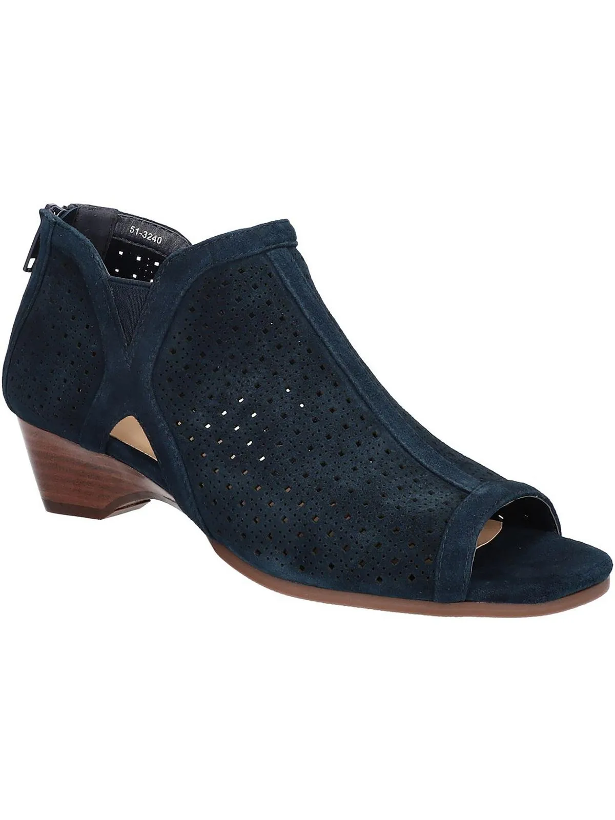 Remy Womens Open Toe Zip Back Wedge Heels