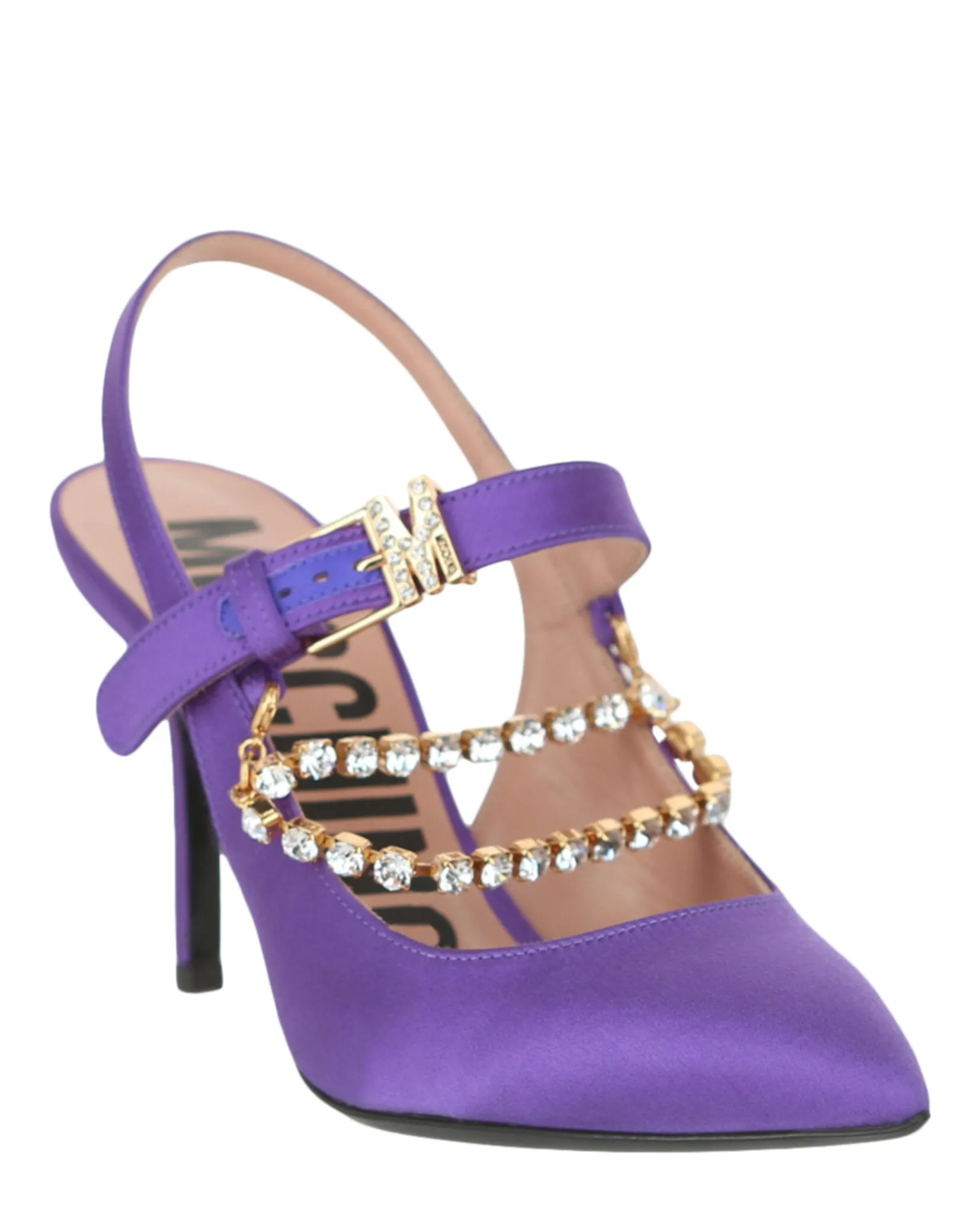 Rhinestone-Embellished Pumps