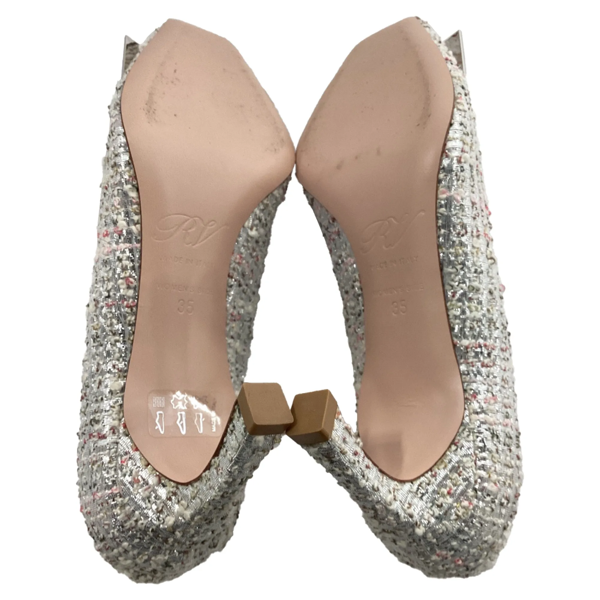 Roger Vivier Trompette Pumps in White Tweed