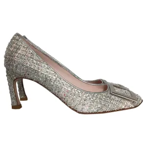 Roger Vivier Trompette Pumps in White Tweed
