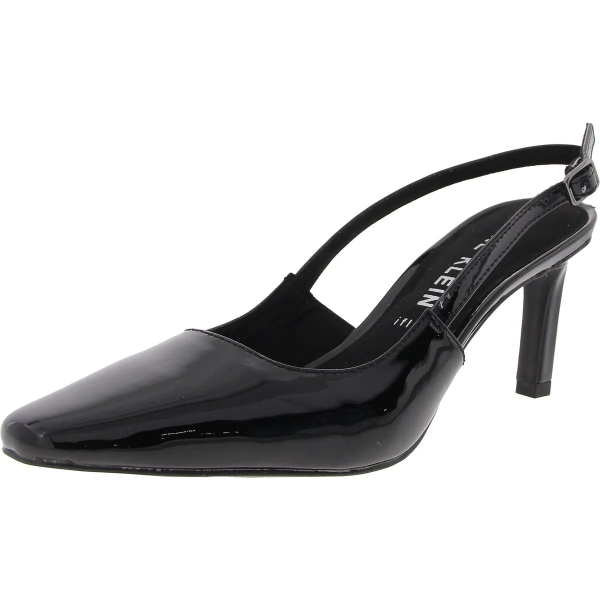Rosel Womens Patent Square Toe Slingback Heels