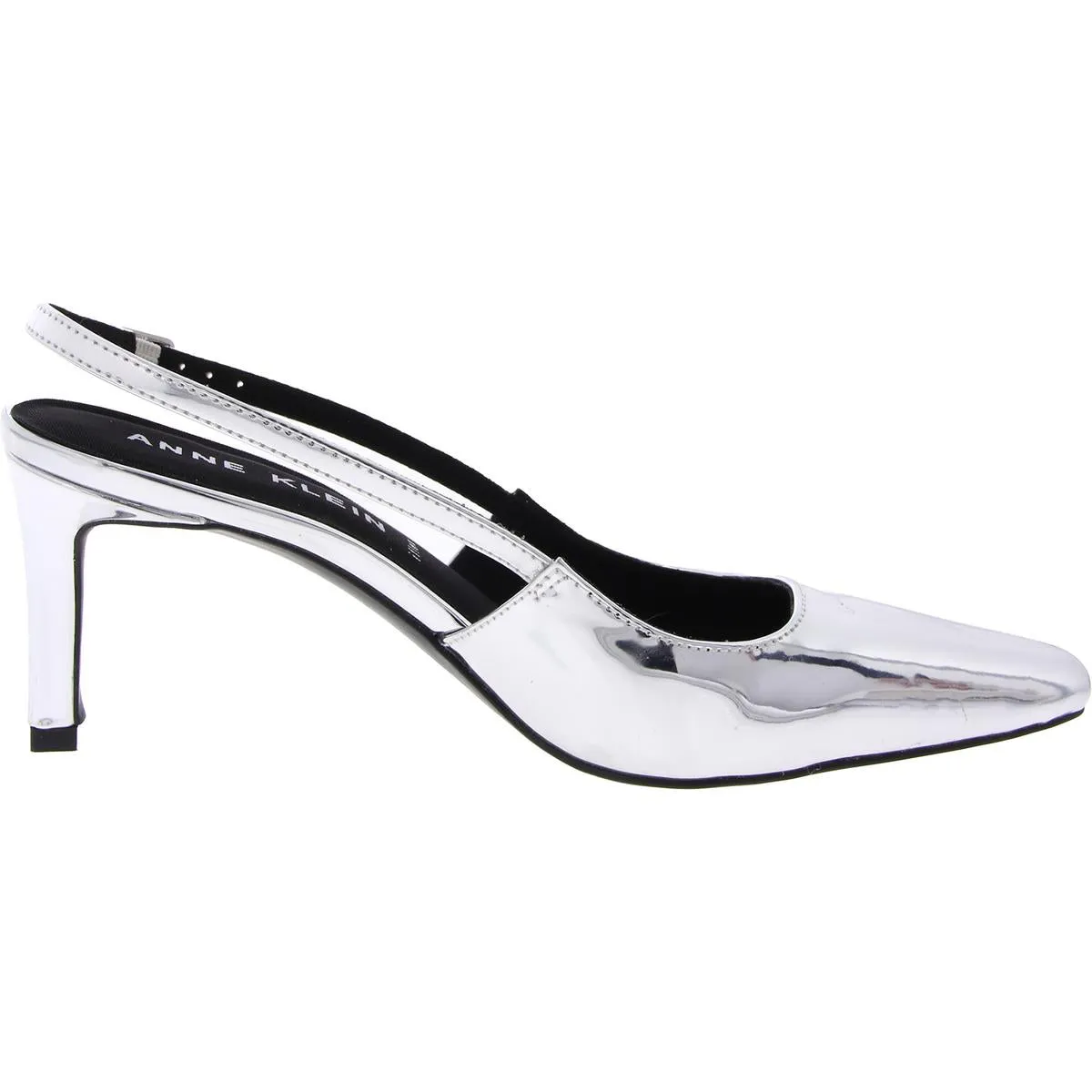 Rosel Womens Patent Square Toe Slingback Heels