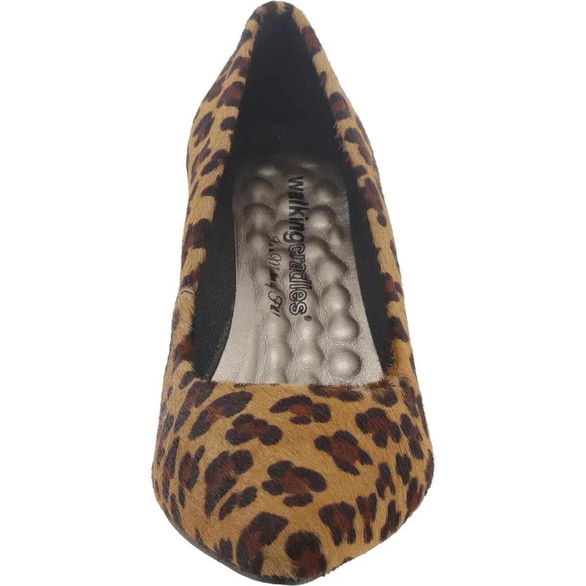 Samantha Womens Leather Slip On Evening Heels