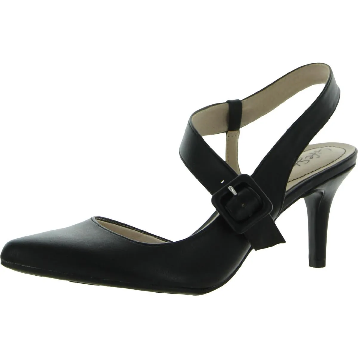 Sansa Womens Pointed Toe Ankle Strap Slingback Heels