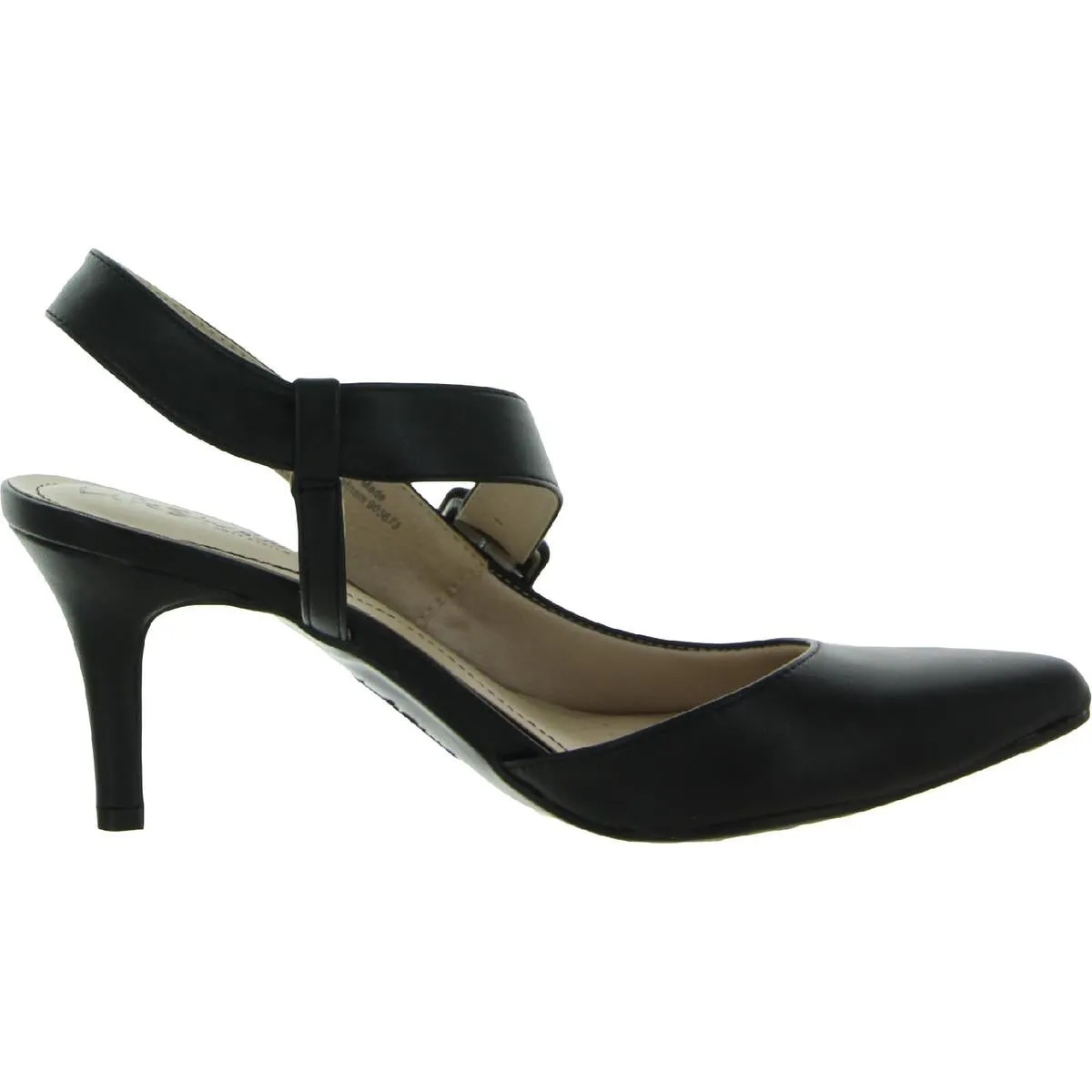 Sansa Womens Pointed Toe Ankle Strap Slingback Heels