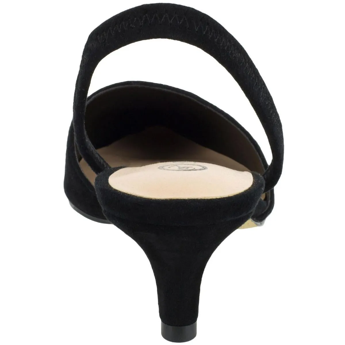 Sarah  Womens Faux Suede Slip On Heels