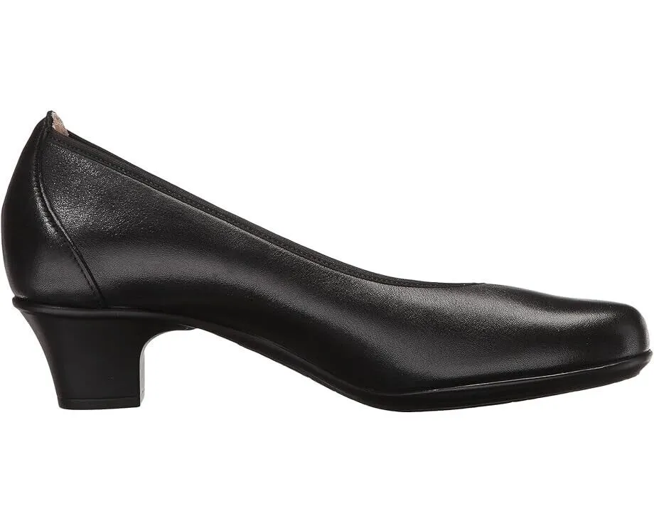 SAS Milano 2990-001 Heels Women's 12 Black Leather Slip On Comfort Pumps RHS2393