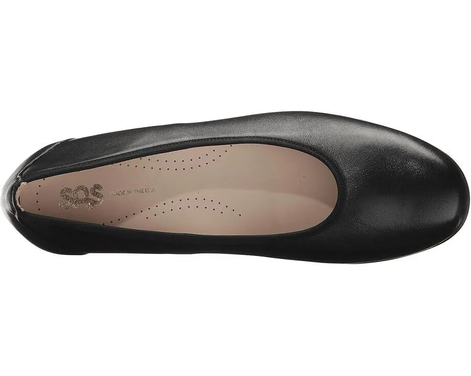 SAS Milano 2990-001 Heels Women's 12 Black Leather Slip On Comfort Pumps RHS2393