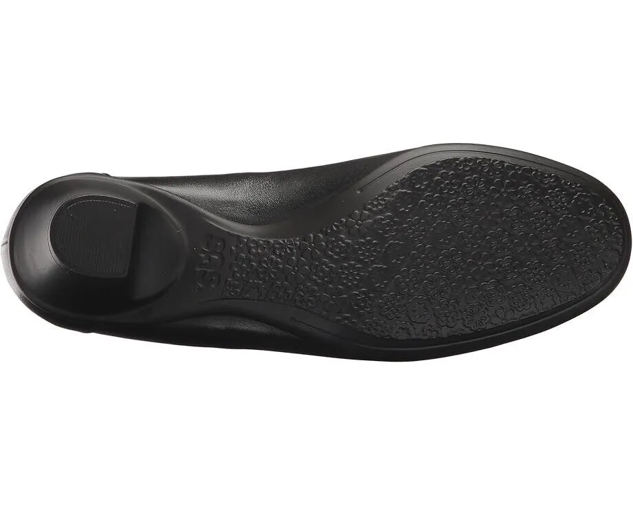 SAS Milano 2990-001 Heels Women's 12 Black Leather Slip On Comfort Pumps RHS2393