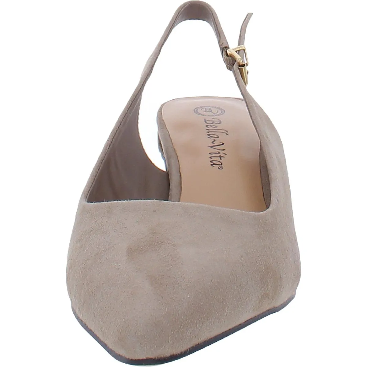 Scarlett Womens Suede Solid Slingback Heels
