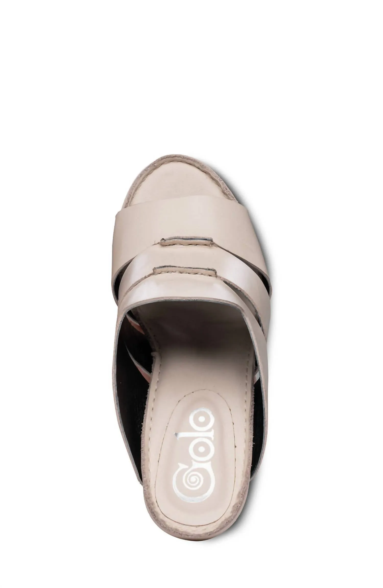 Seamingly Soy Leather Strapped Heel Sandals In Cream