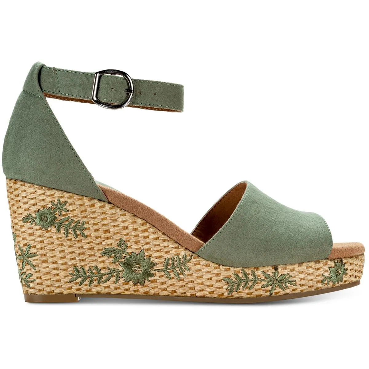 Seleeney 2 Womens Faux Suede Cushioned Footbed Pumps