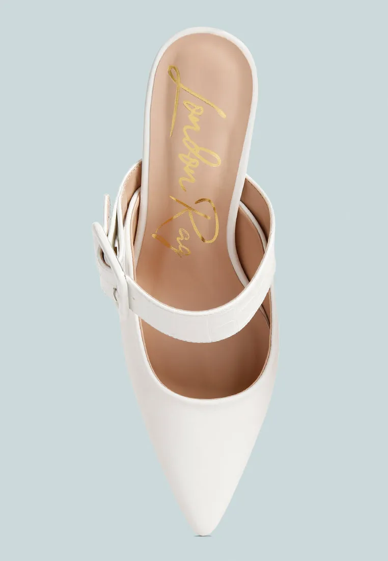 shein star slim block heel mules