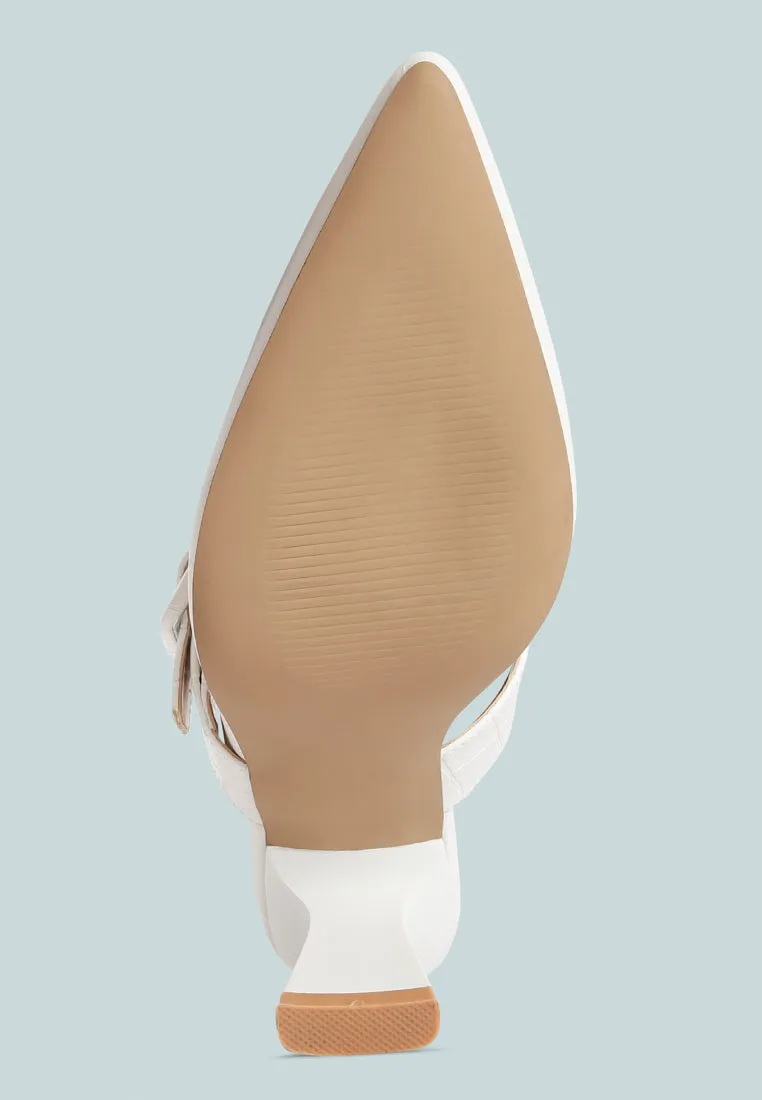 shein star slim block heel mules