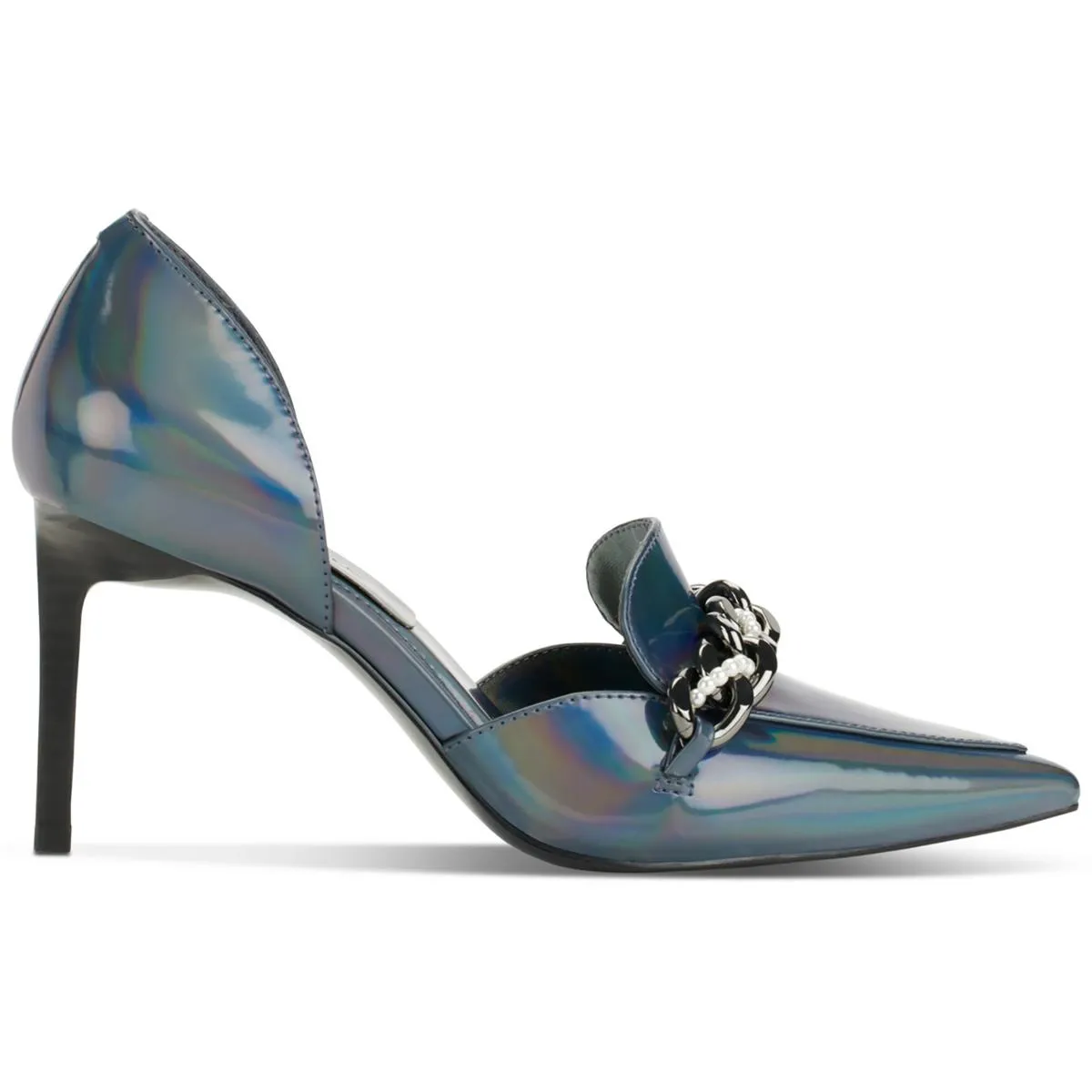 Shivani Womens Patent Embellished Pumps