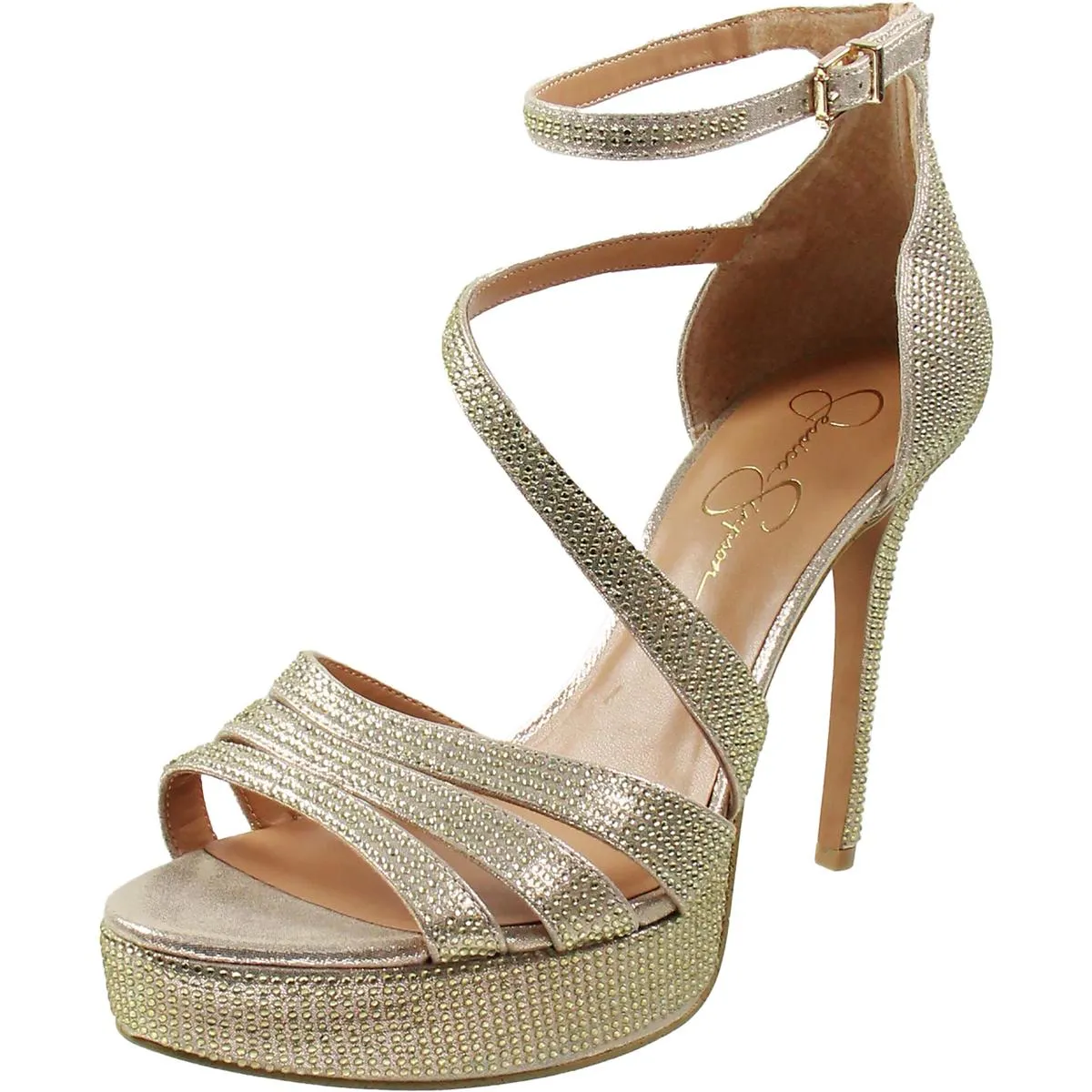 Shyremin Womens Metallic Platform Pumps