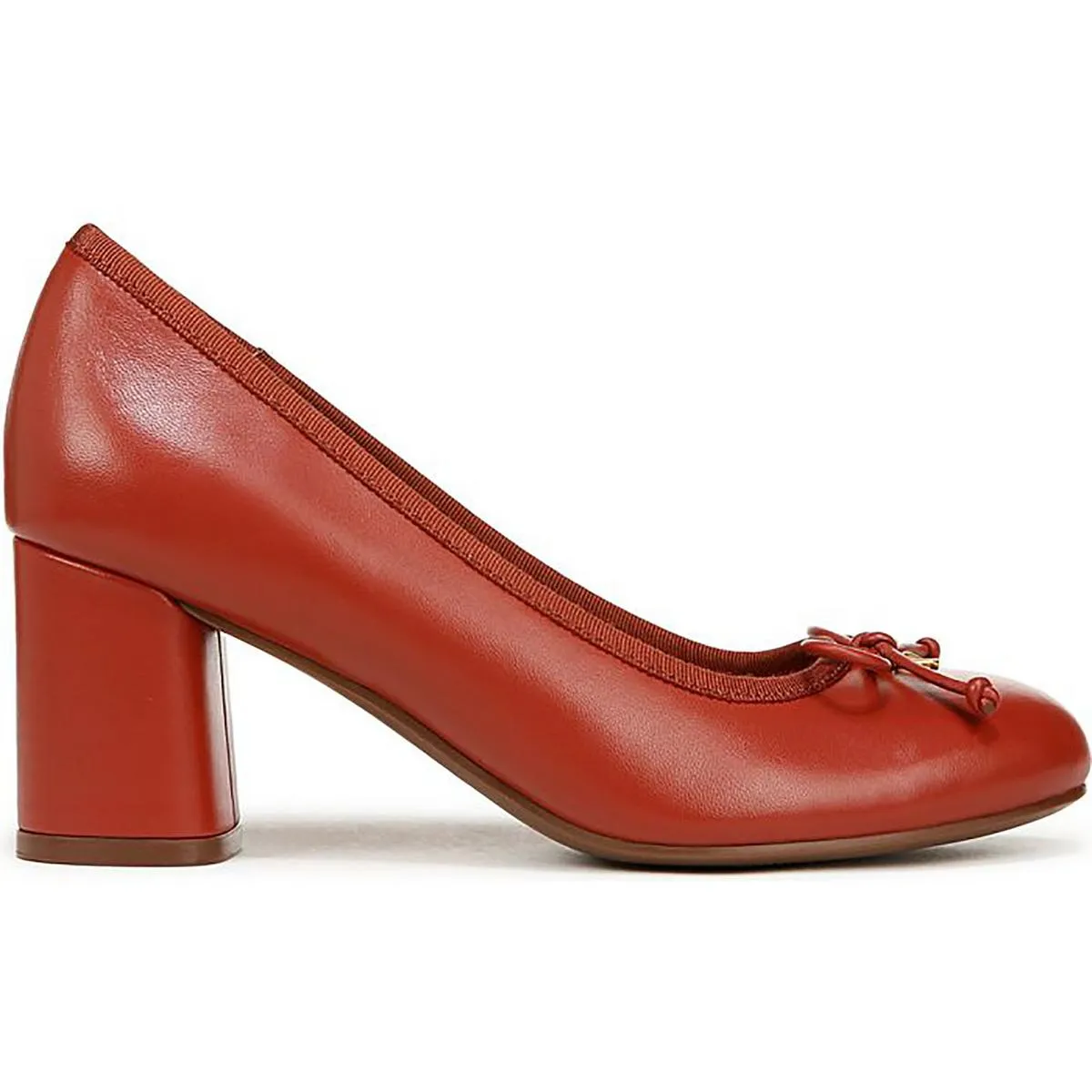Sienna Womens Leather Dressy Block Heels