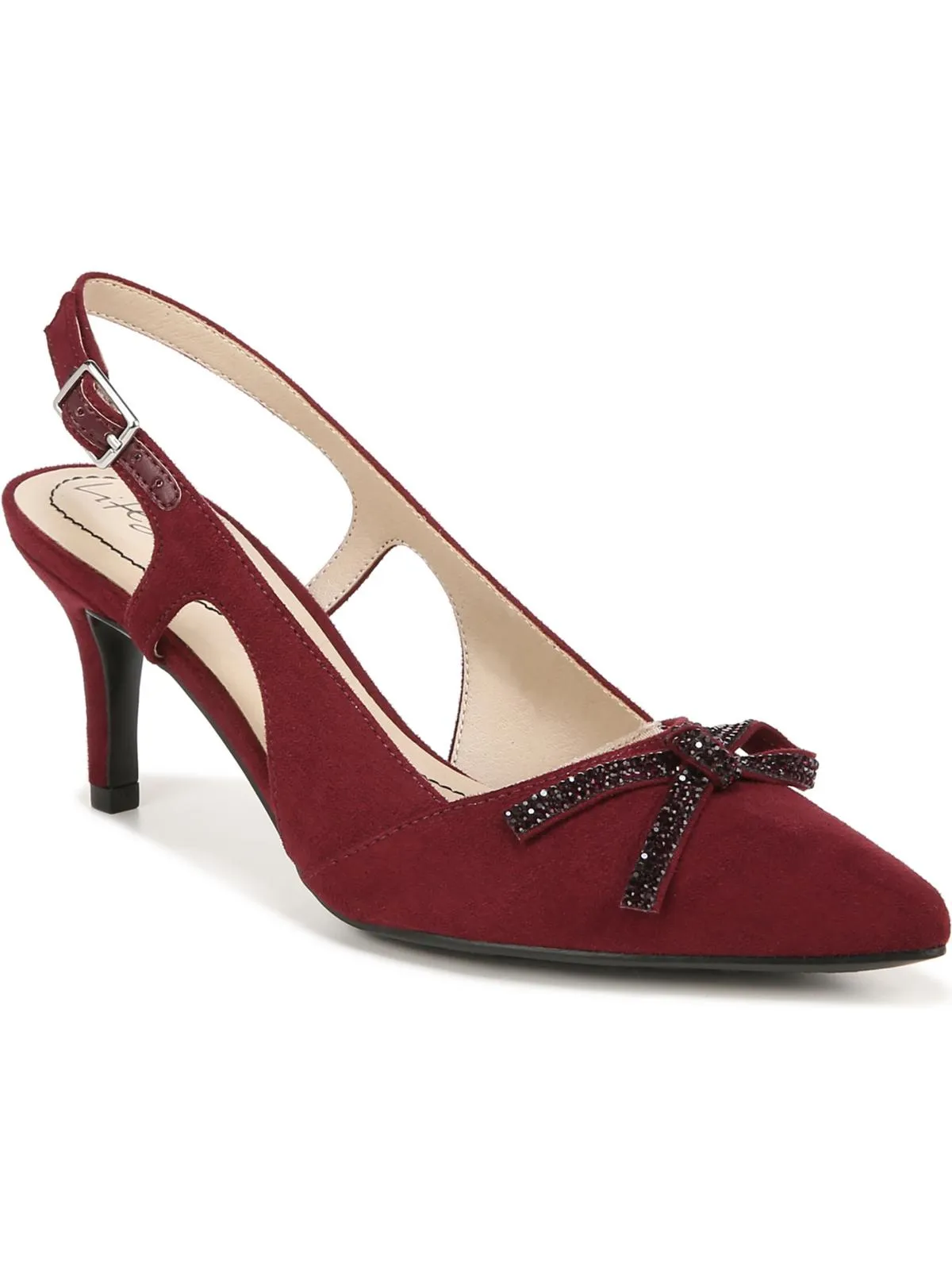 Social Scene Womens Almond Toe Ankle Strap Slingback Heels