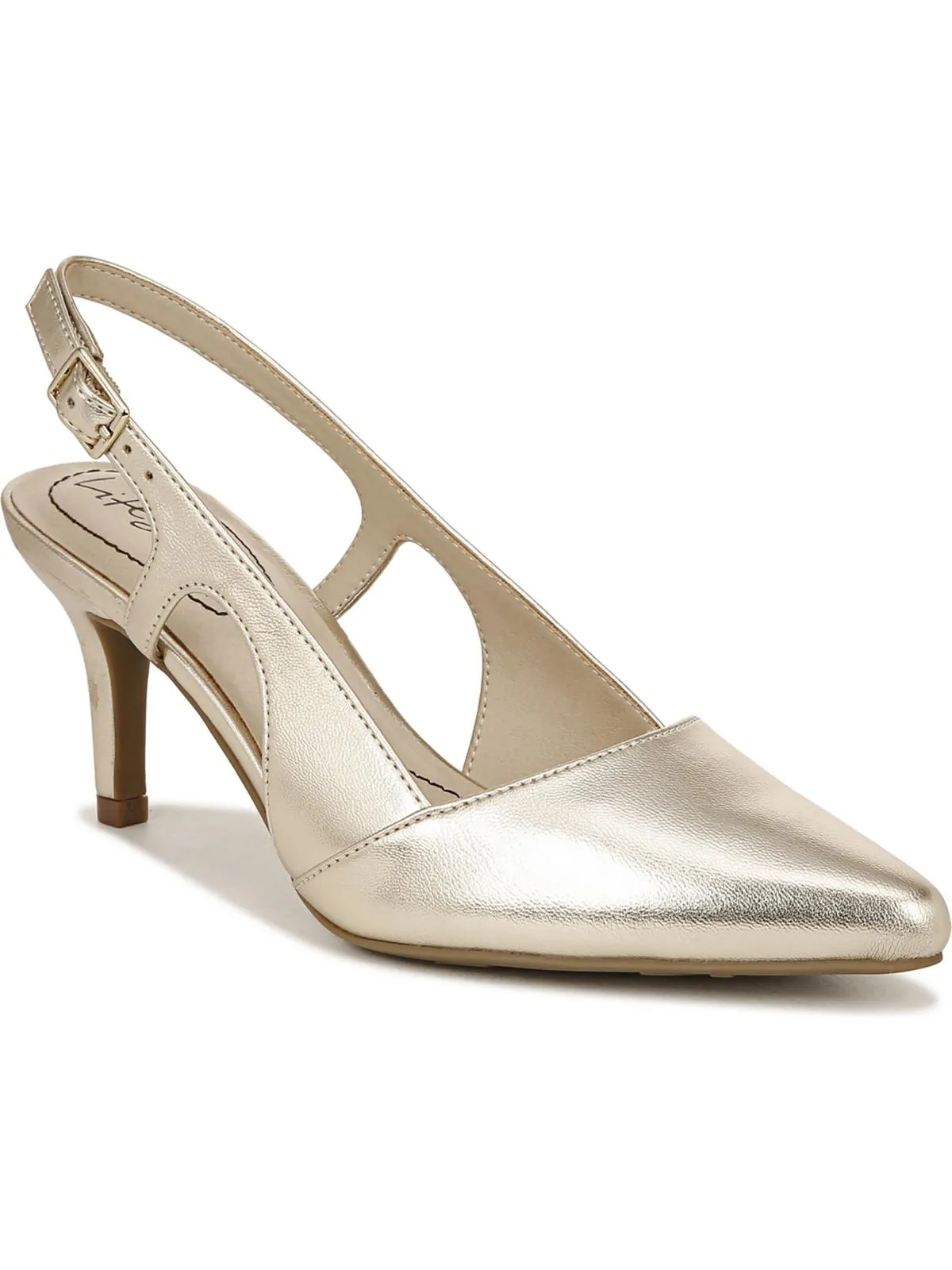Social Scene Womens Almond Toe Ankle Strap Slingback Heels