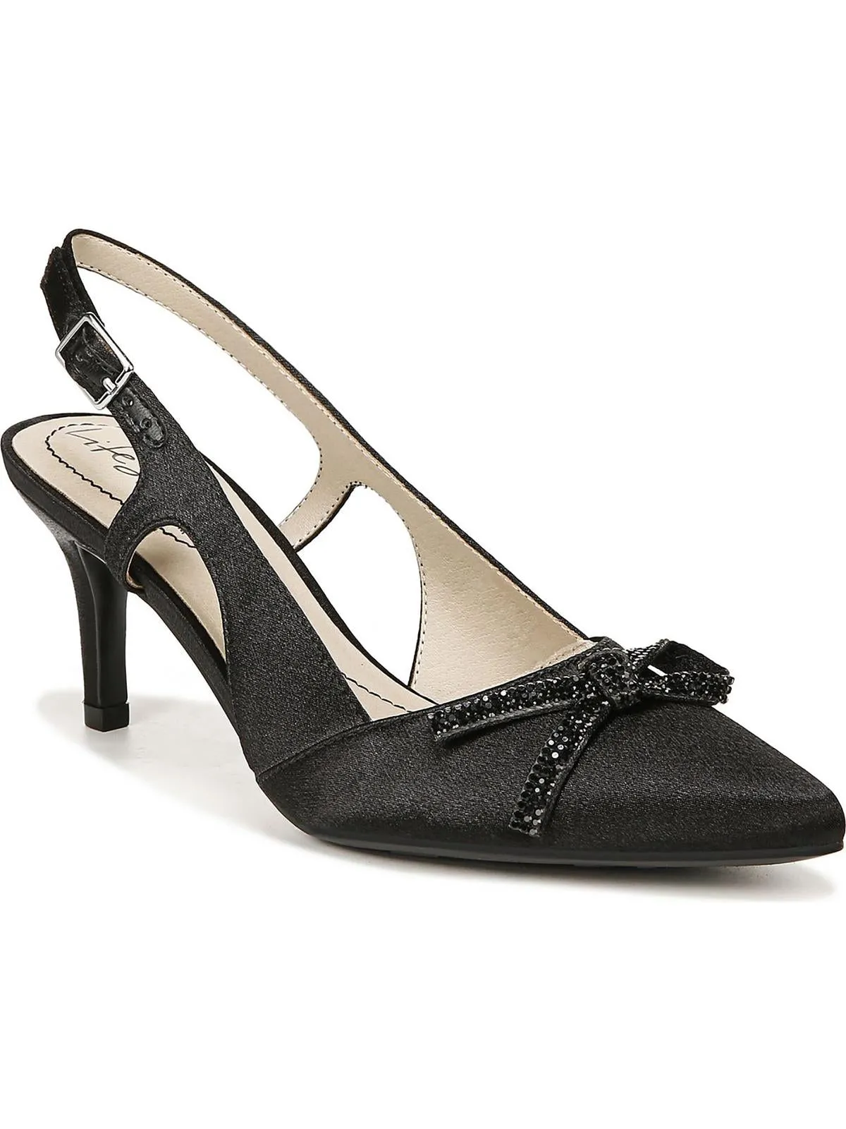 Social Scene Womens Almond Toe Ankle Strap Slingback Heels
