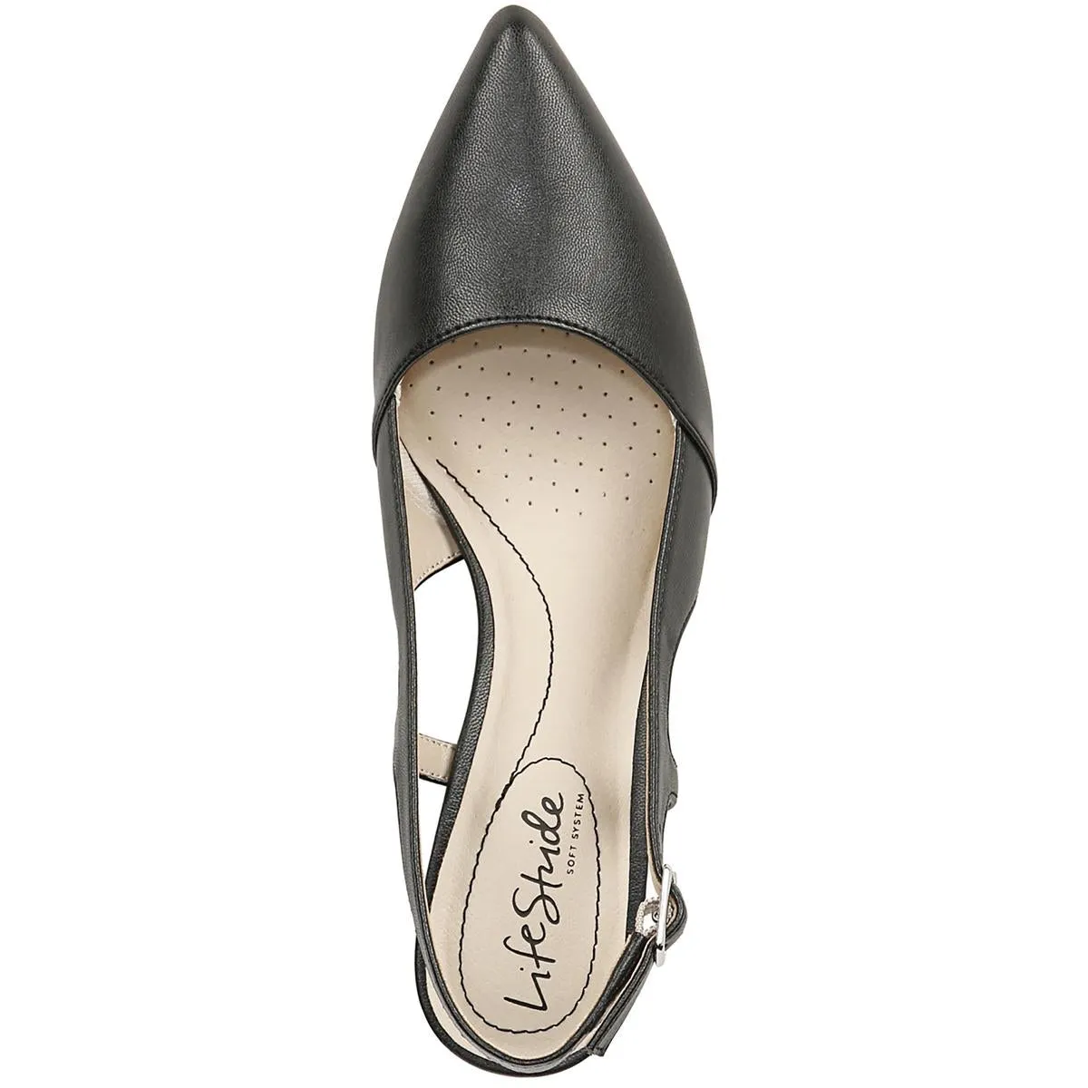 Social Womens Metallic Ankle Strap Slingback Heels