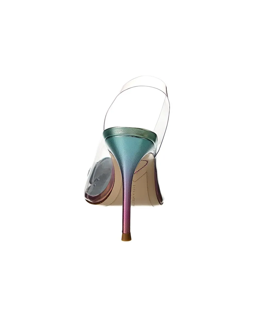 Sophia Webster Amora Vinyl & Leather Slingback Pump