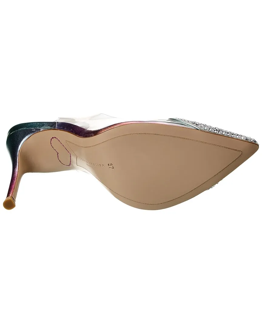 Sophia Webster Amora Vinyl & Leather Slingback Pump