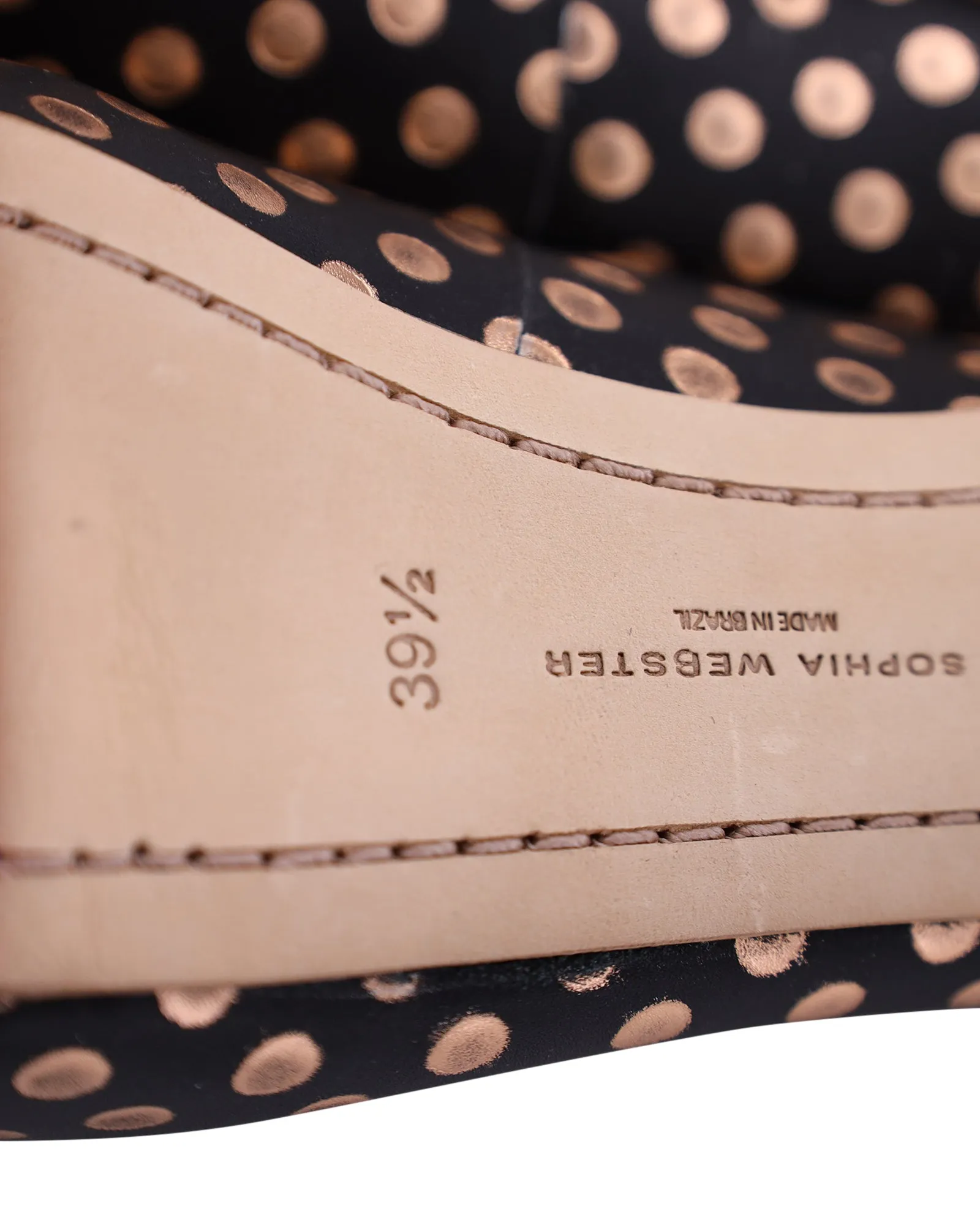 Sophia Webster Polka Dot Pumps in Black Leather
