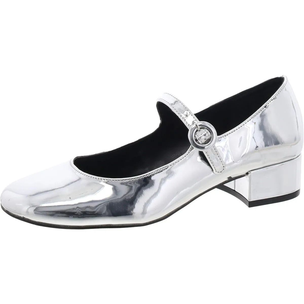 Spencir Womens Metallic Strappy Block Heels