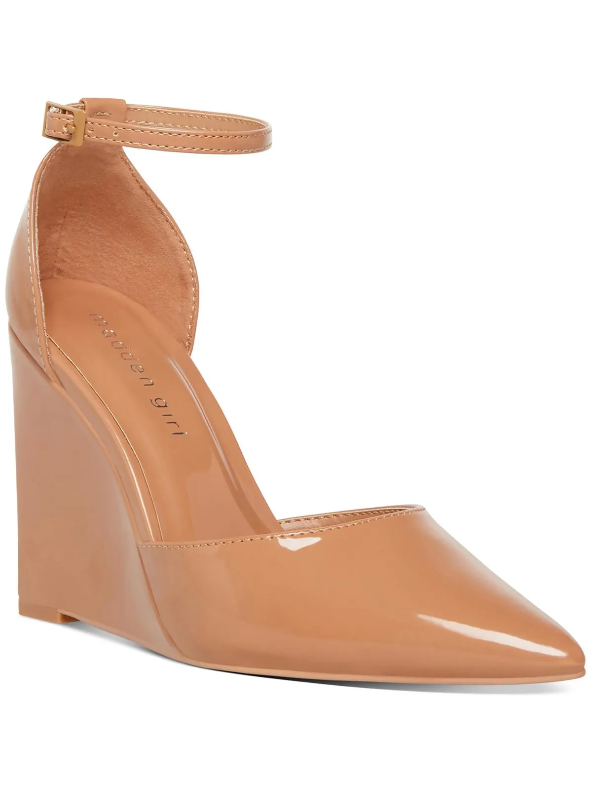 Standout Womens Patent Pointed Toe Wedge Heels
