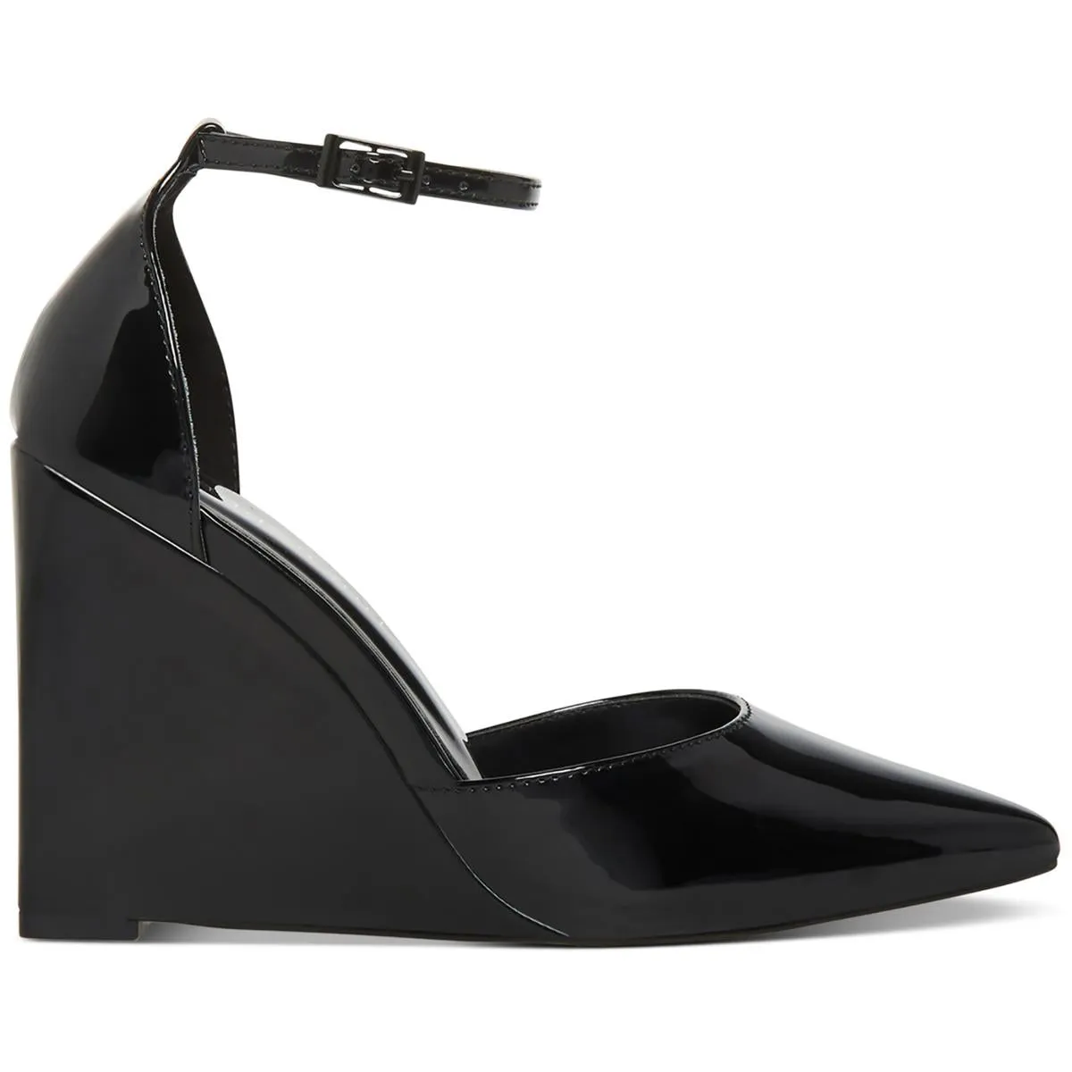 Standout Womens Patent Pointed Toe Wedge Heels