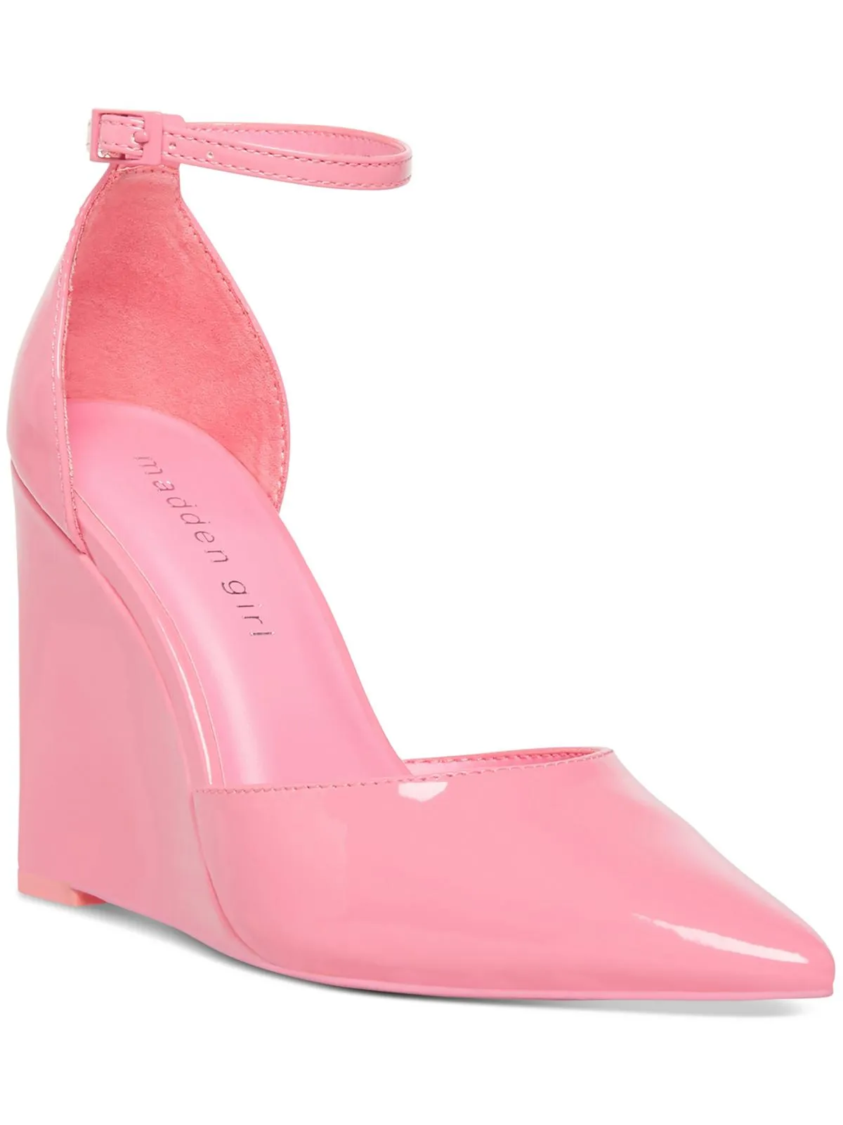 Standout Womens Patent Pointed Toe Wedge Heels